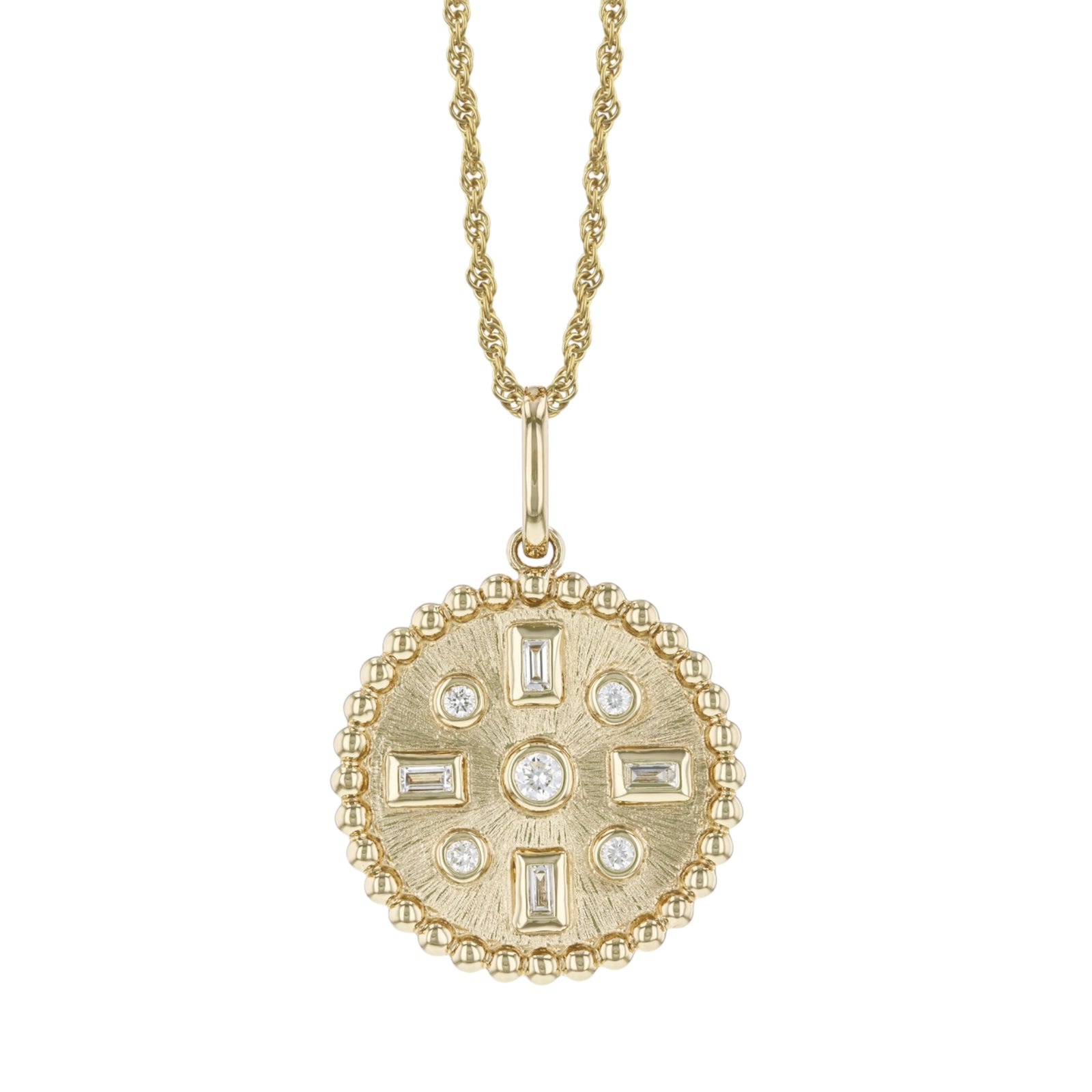 Gold & Diamond Charm Necklace
