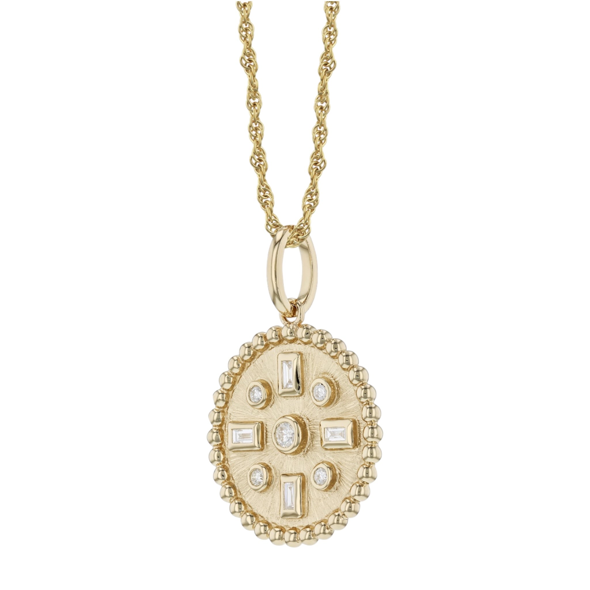 Gold & Diamond Charm Necklace
