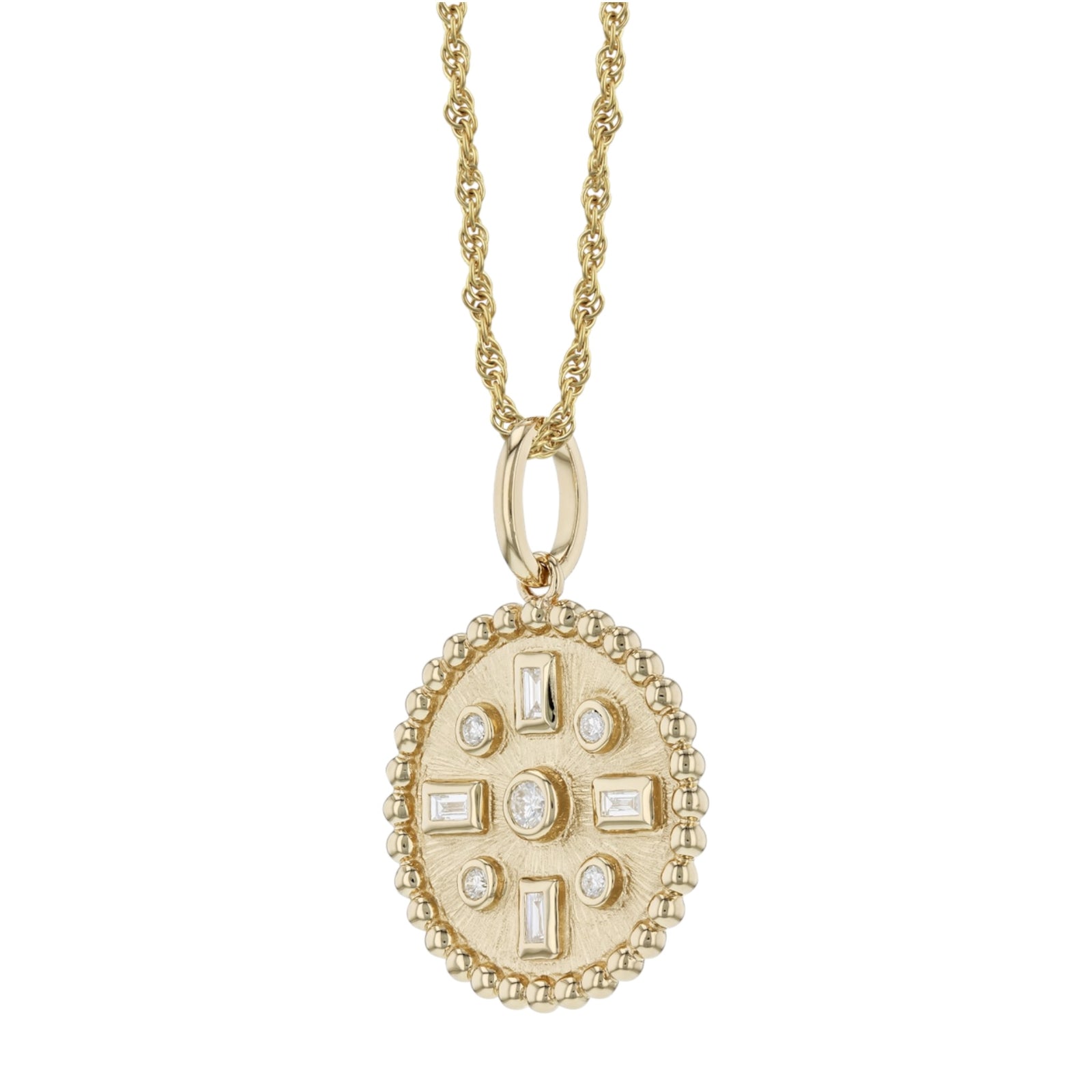 Gold & Diamond Charm Necklace