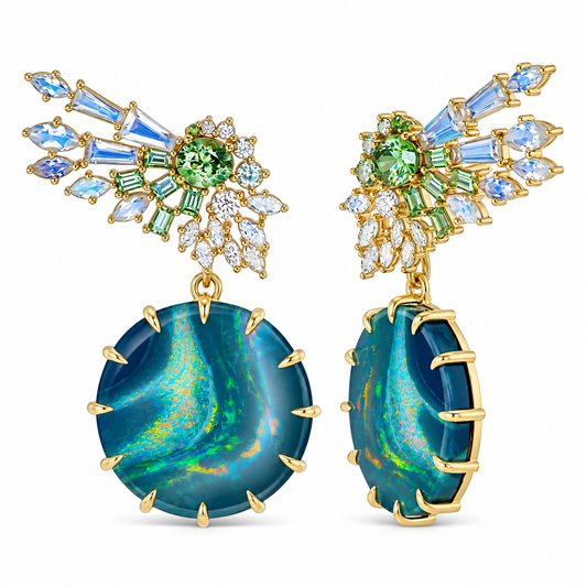 Northern Lights Opal Dangle Earrings by Meredith Young