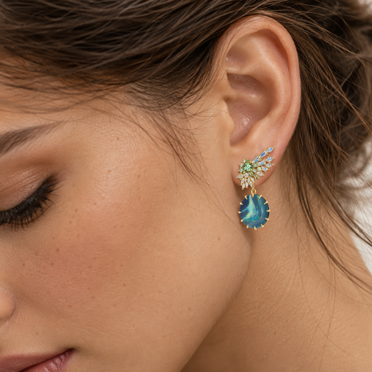 Northern Lights Opal Dangle Earrings by Meredith Young