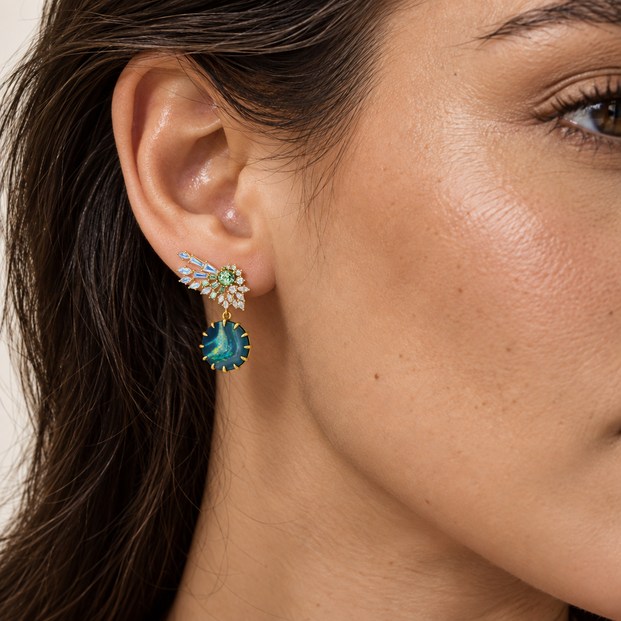 Northern Lights Opal Dangle Earrings by Meredith Young