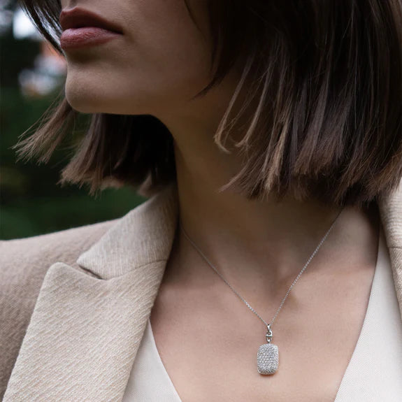 Pave White Sapphire Fran Locket by Monica Rich Kosann