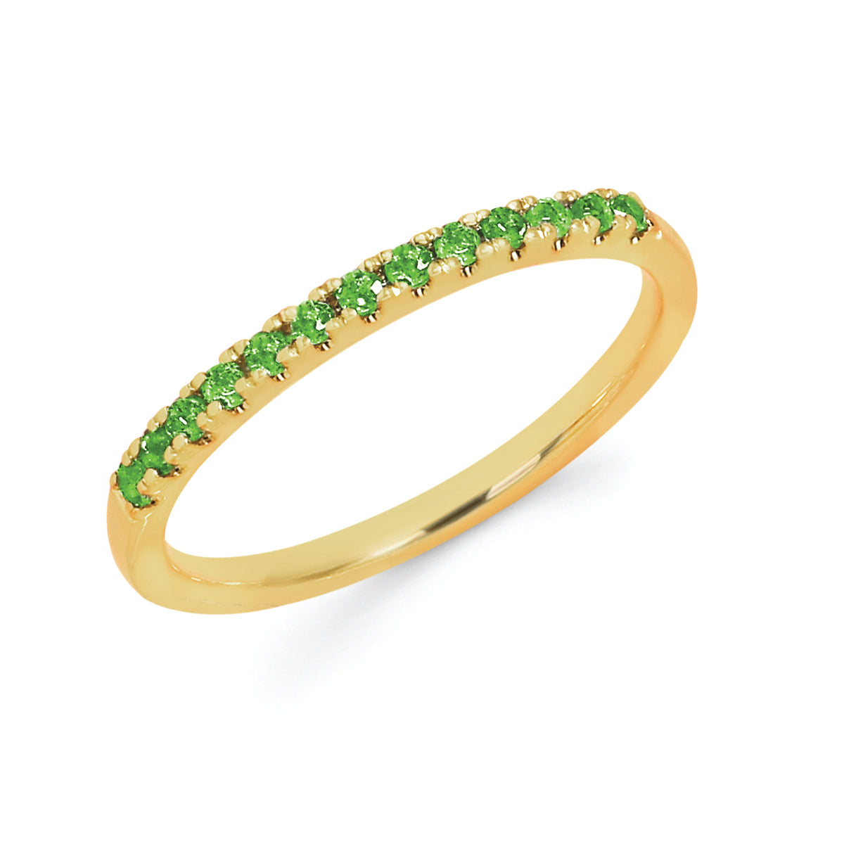 Emerald & Diamond Half Eternity Ring