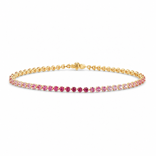 Ombre Pink Sapphire Bracelet by Lisa Nik