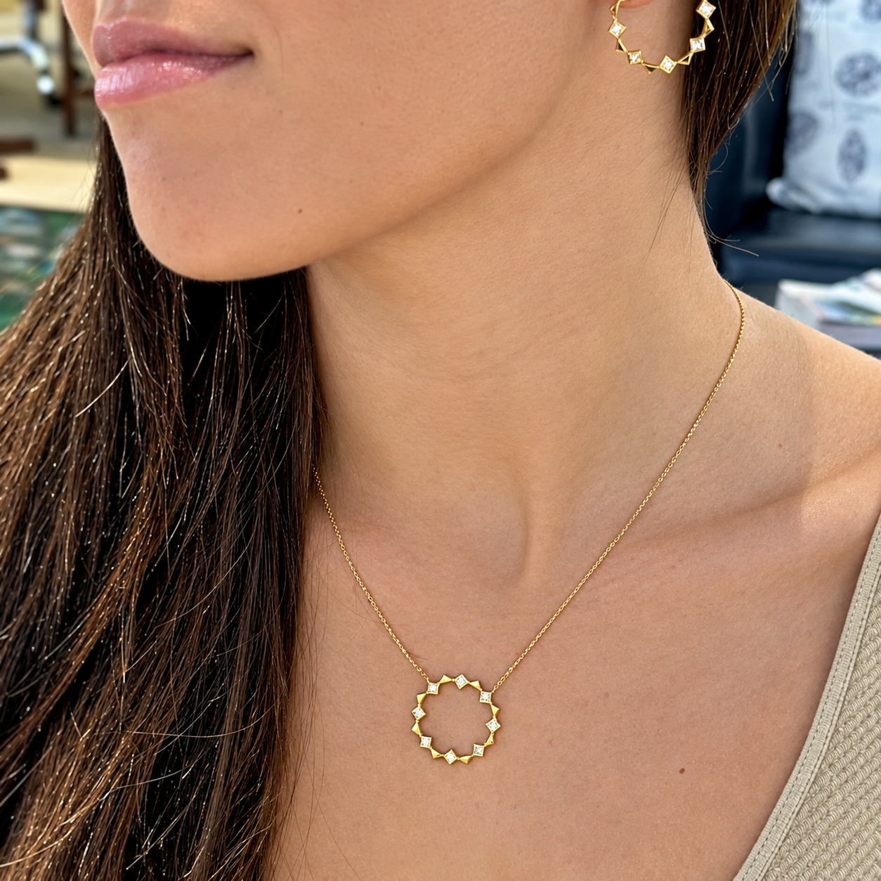 Open Circle Energy Necklace by Meredith Young