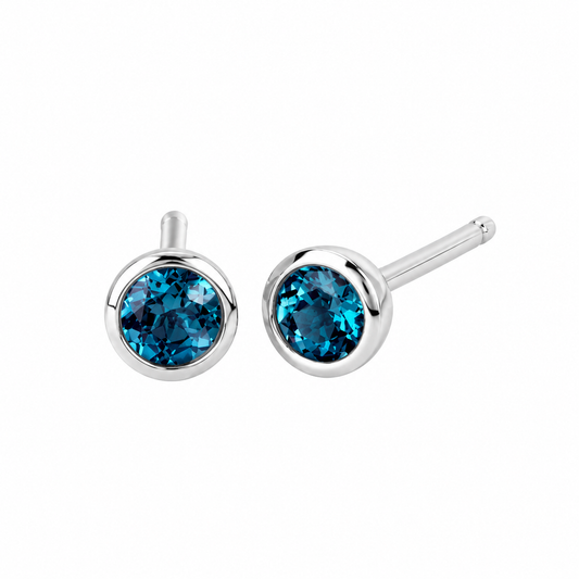 Ostbye Alexandrite Bezel Stud Earrings