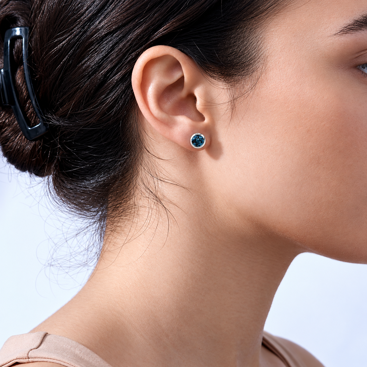Ostbye Alexandrite Bezel Stud Earrings