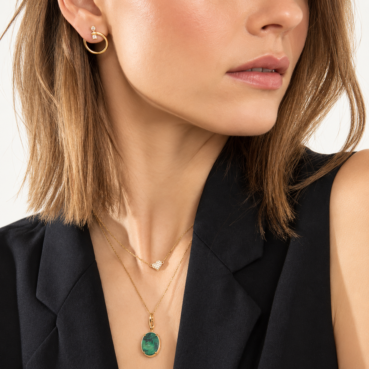 Oval Locket with Aventurine Slice by Monica Rich Kosann