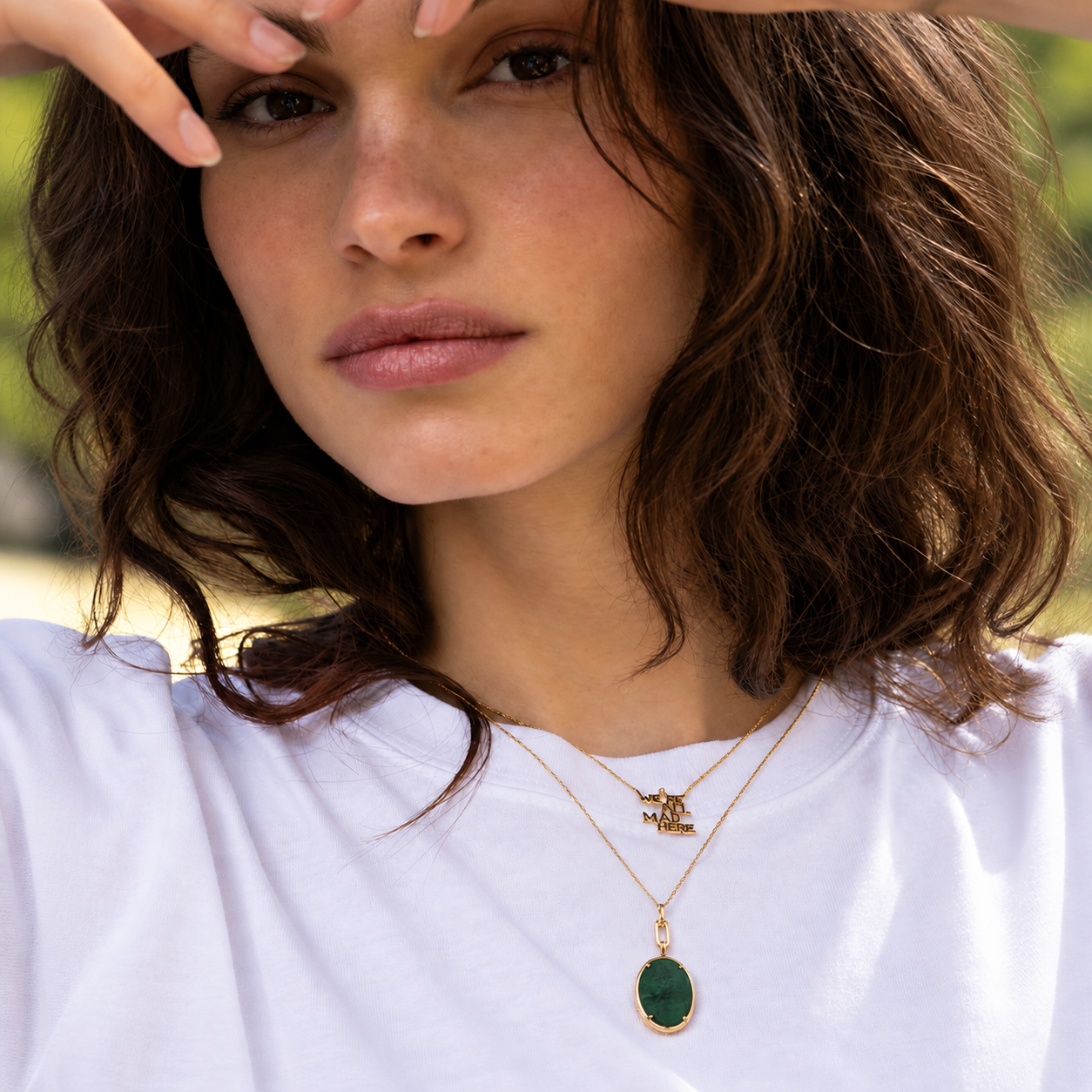 Oval Locket with Aventurine Slice by Monica Rich Kosann