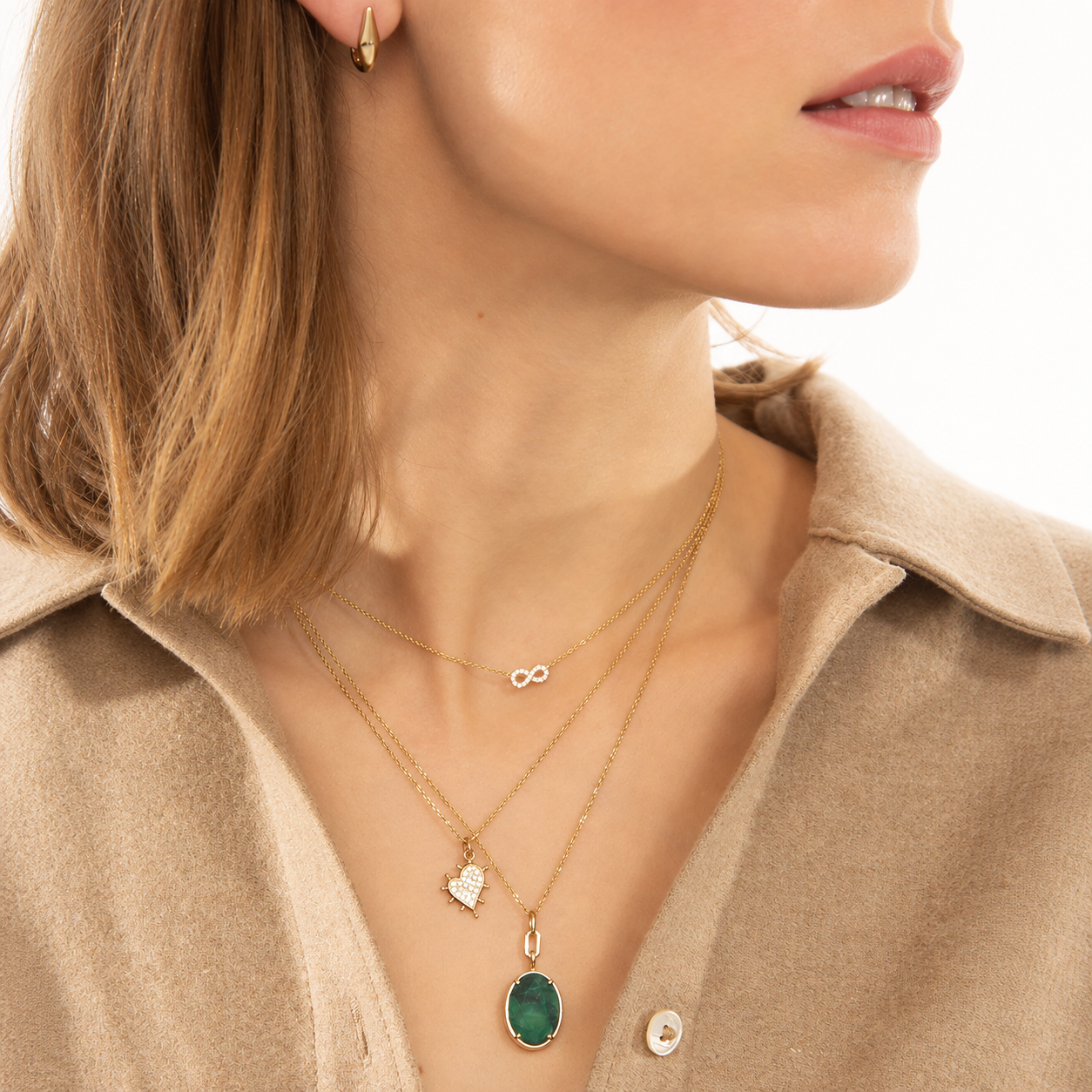 Oval Locket with Aventurine Slice by Monica Rich Kosann