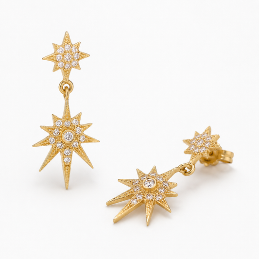 Petite Double Starburst Earrings by Penny Preville