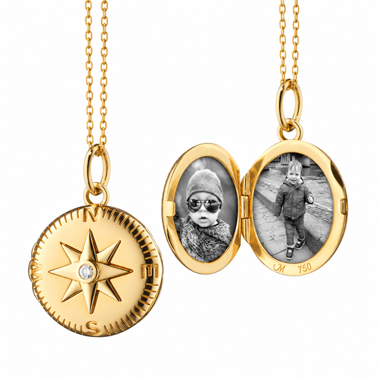 Petite Global Compass Adventure Locket by Monica Rich Kosann