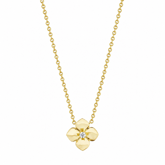 Petite Penny High Polish Flower Necklace by Penny Preville