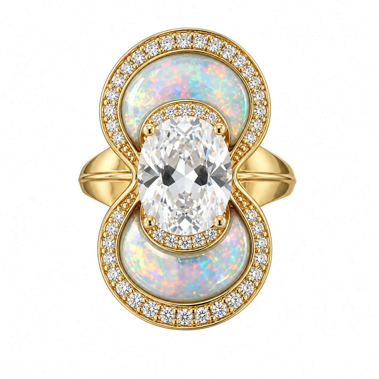 Phenakite Opal Nebula Ring by Meredith Young