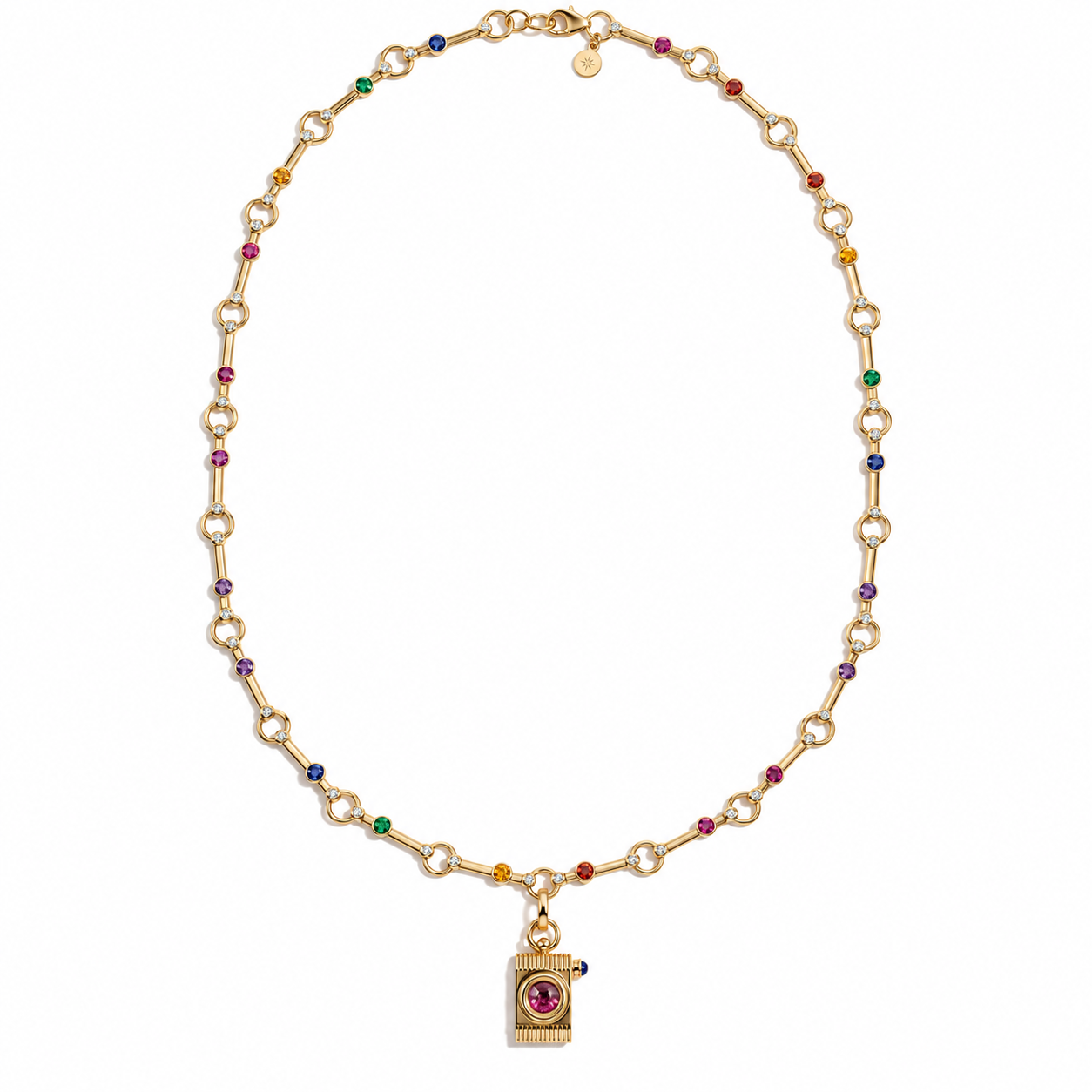 Rainbow Sapphire Pathway Necklace by Mined + Found