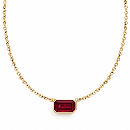 Rhodolite Lace Pendant by Mined + Found