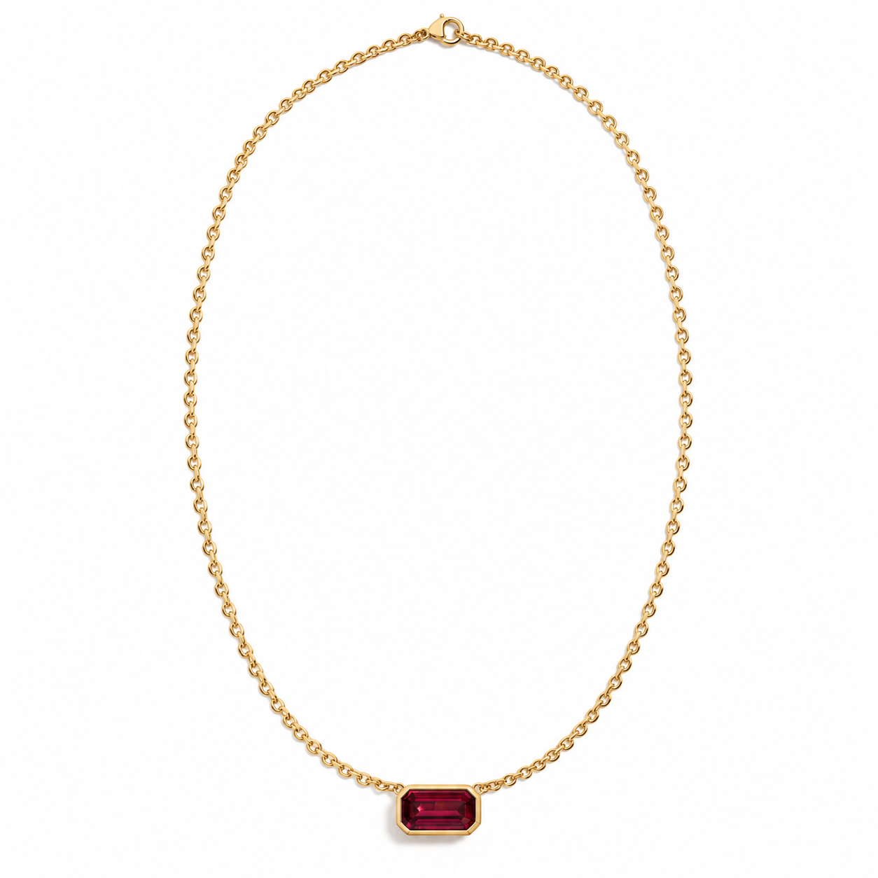 Rhodolite Lace Pendant by Mined + Found