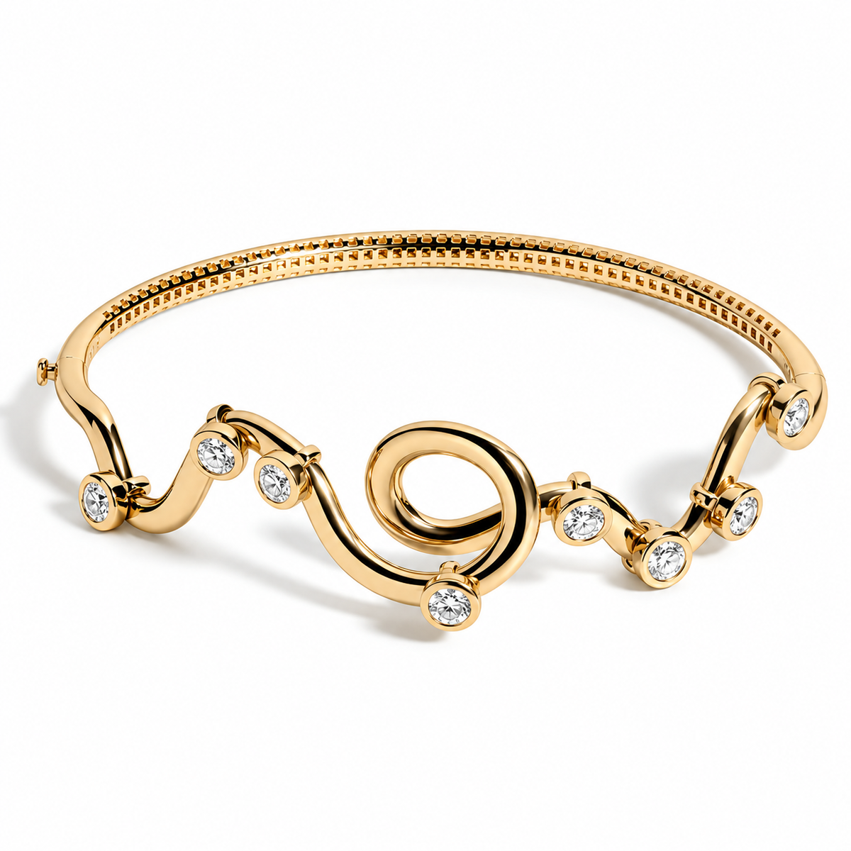 Rollercoaster Bangle Bracelet by Mined + Found