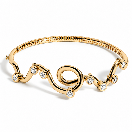 Rollercoaster Bangle Bracelet by Mined + Found