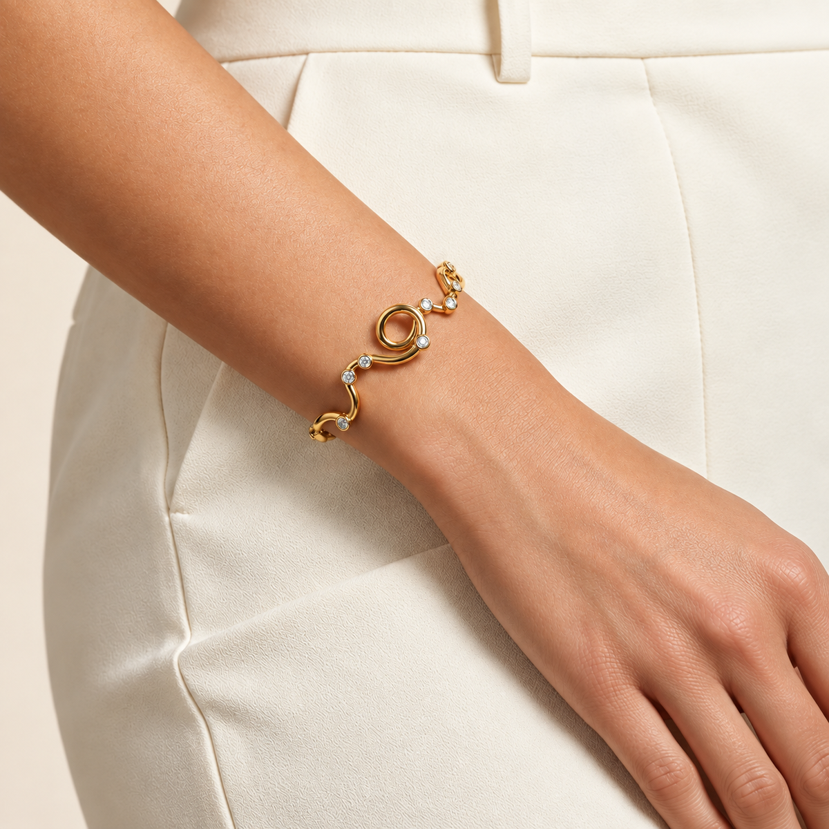 Rollercoaster Bangle Bracelet by Mined + Found