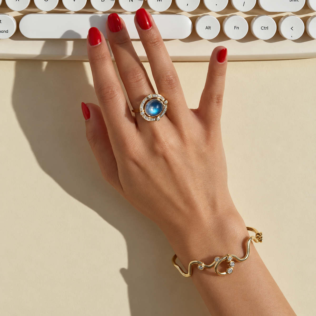 Rollercoaster Bangle Bracelet by Mined + Found