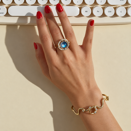 Rollercoaster Bangle Bracelet by Mined + Found