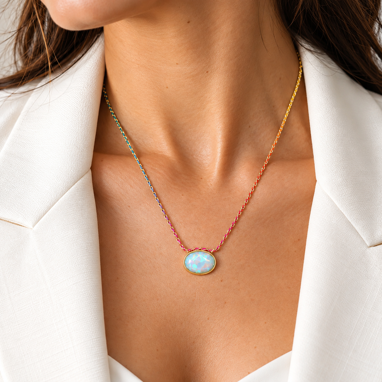 Rose Cut Opal Cool Rainbow Silk® by Mined + Found