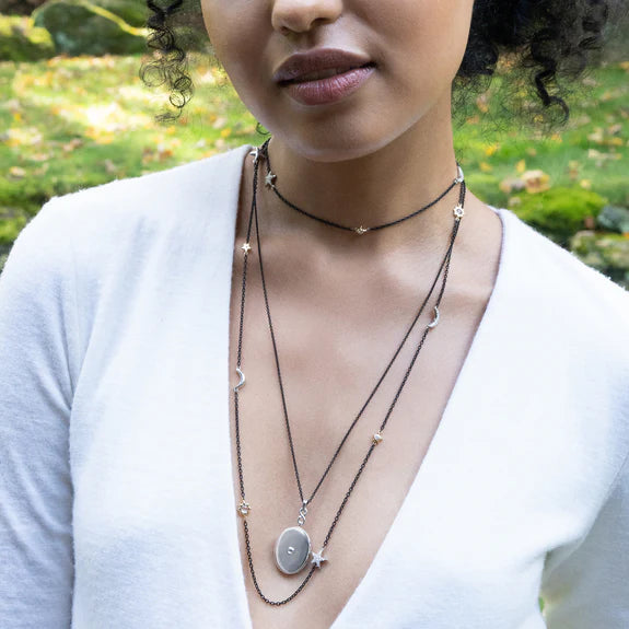 White Sapphire Infinity Locket by Monica Rich Kosann