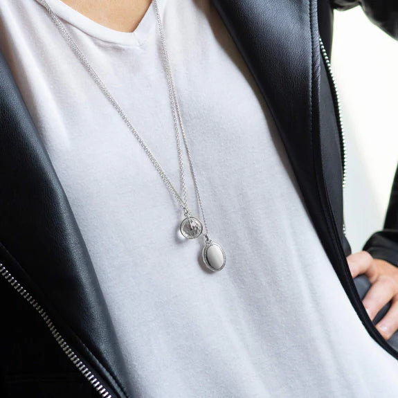 White Sapphire Border Midi Four Image Locket by Monica Rich Kosann