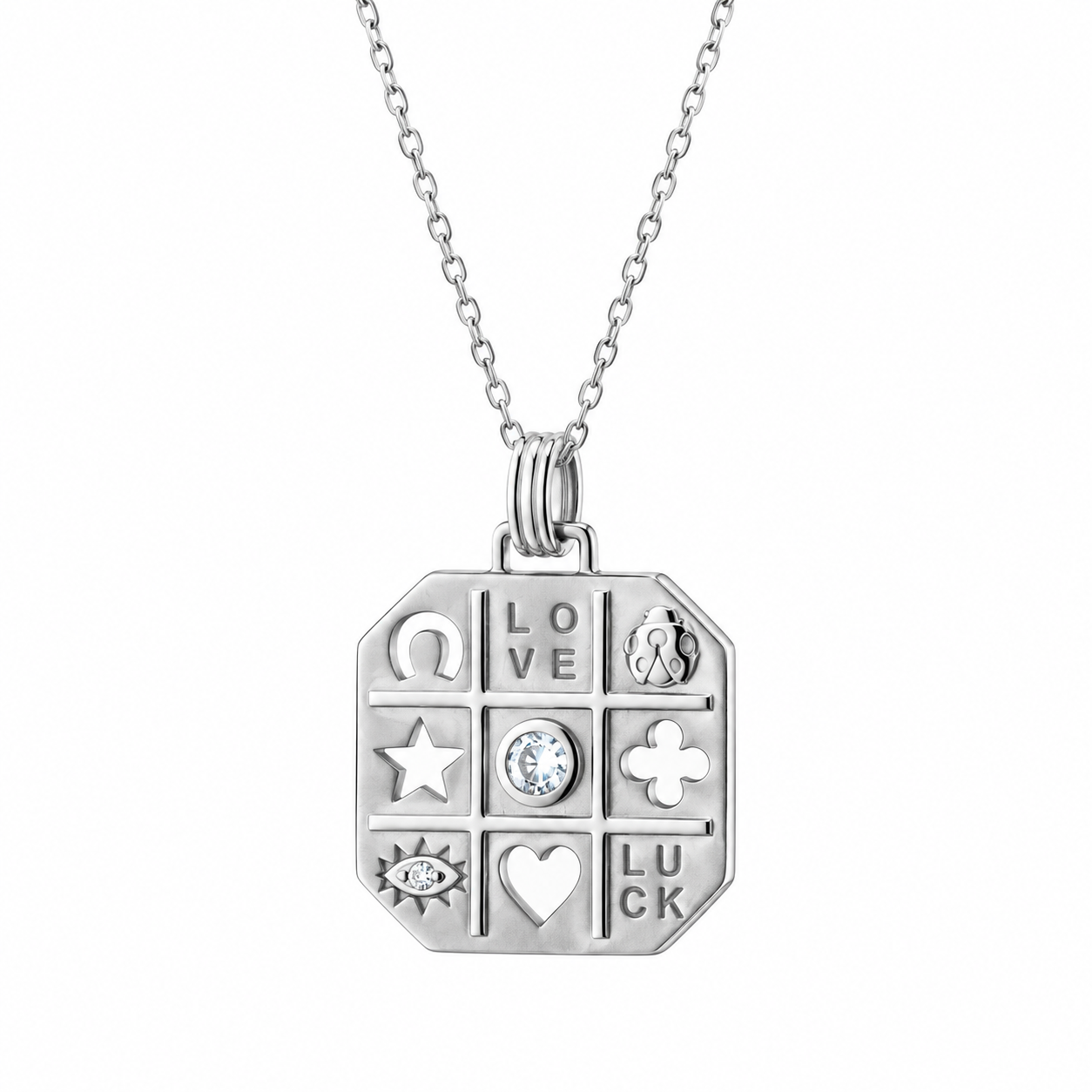 "Tokens of Luck" Necklace with Center Sapphire by Monica Rich Kosann