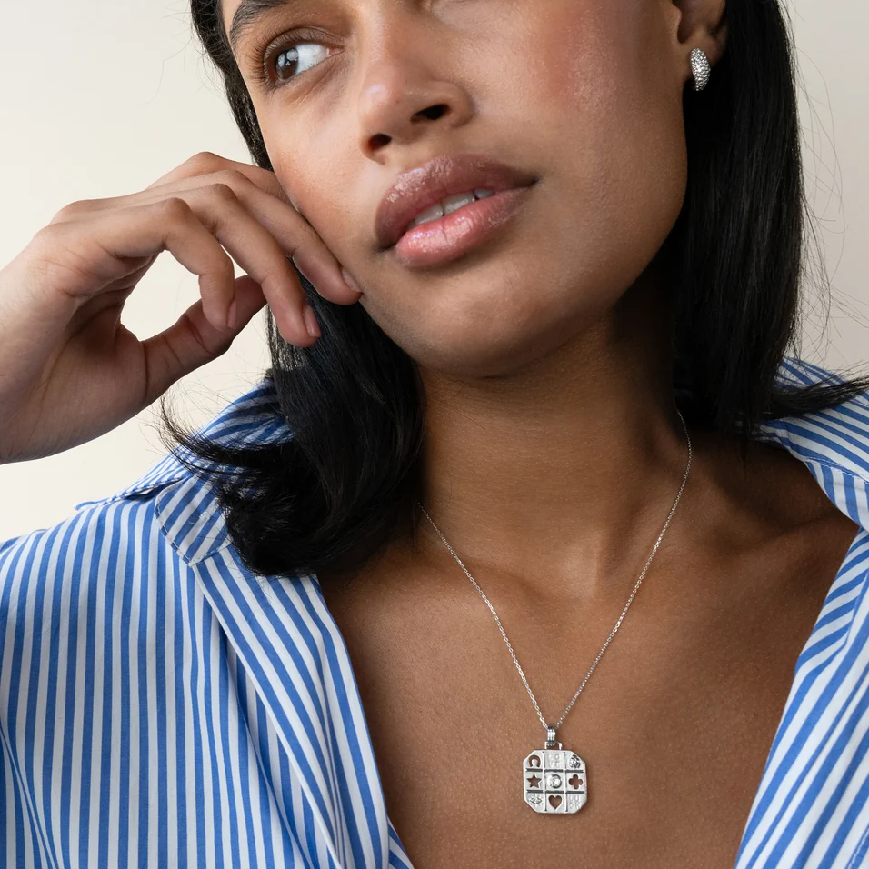 "Tokens of Luck" Necklace with Center Sapphire by Monica Rich Kosann