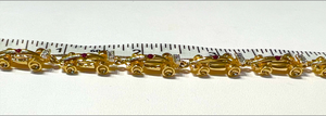 Gold Formula One Race Car Bracelet with Rubies and Diamonds