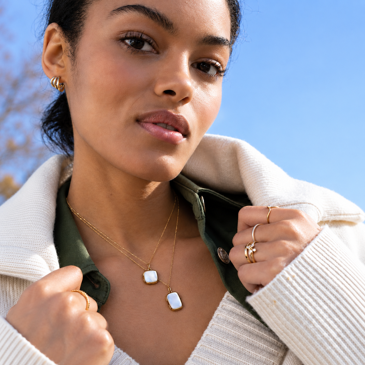 Slim Rectangular Britt Locket by Monica Rich Kosann