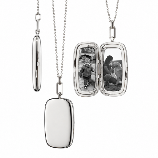 Slim Rectangular Finn Locket by Monica Rich Kosann