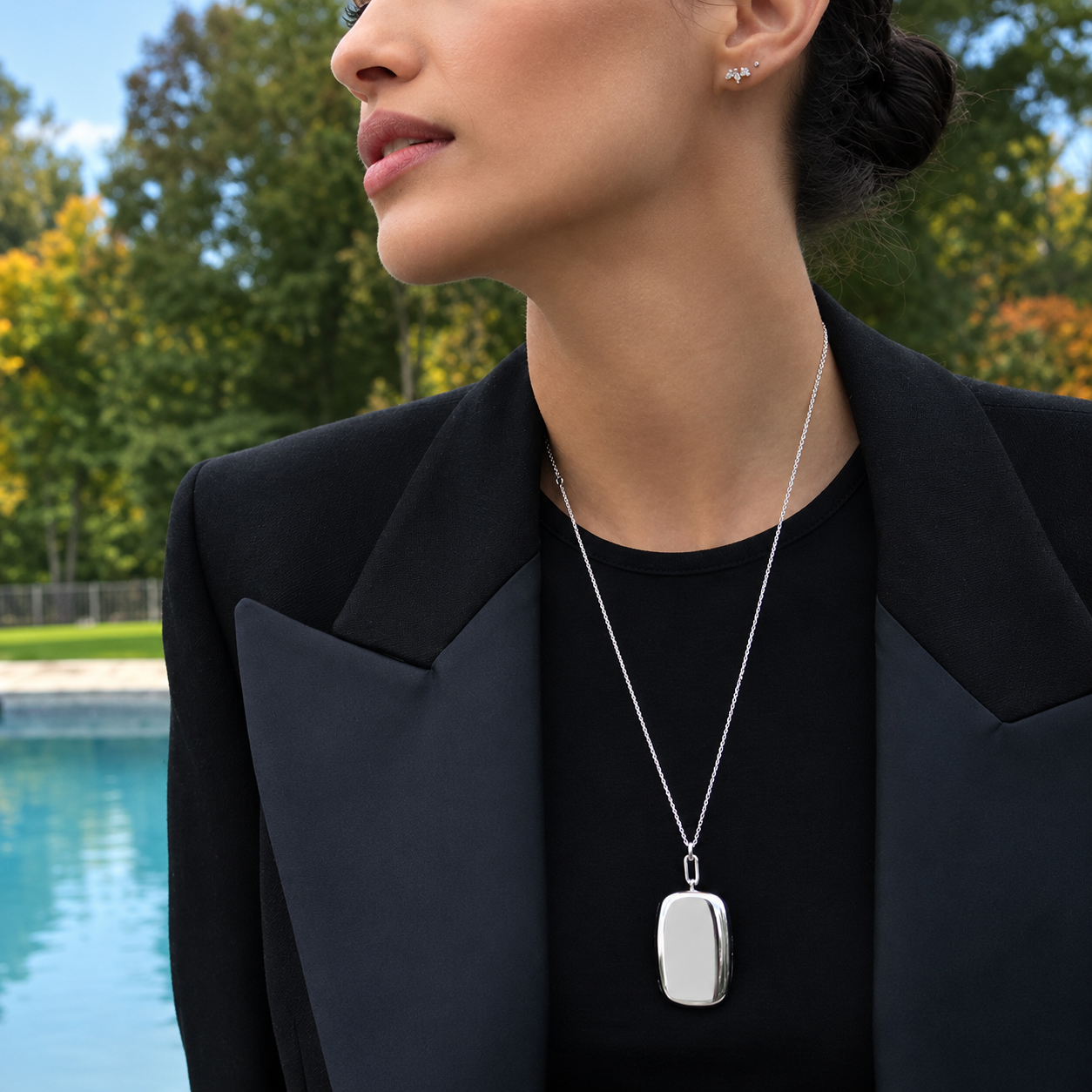 Slim Rectangular Finn Locket by Monica Rich Kosann