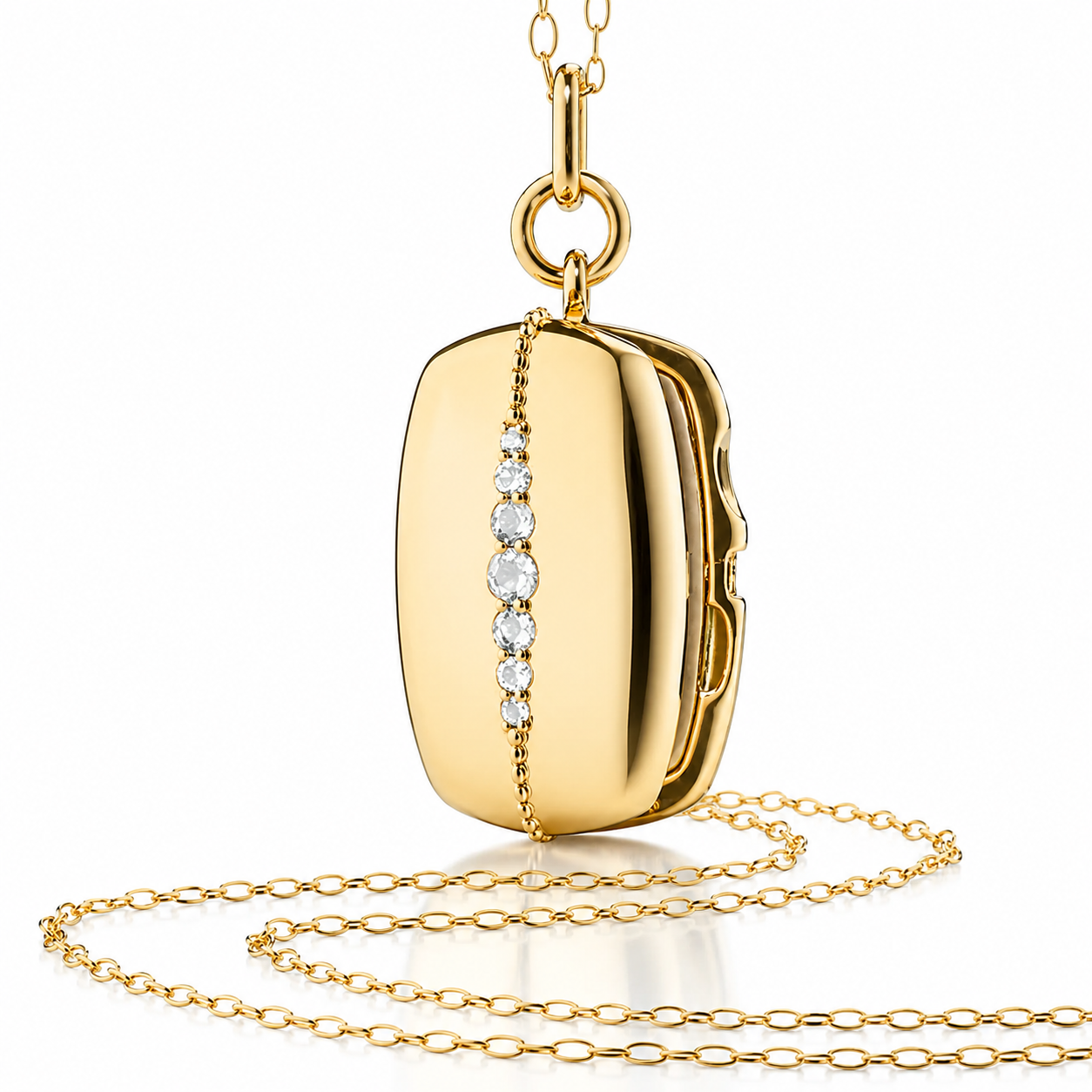 Slim Rectangular Kate Locket by Monica Rich Kosann