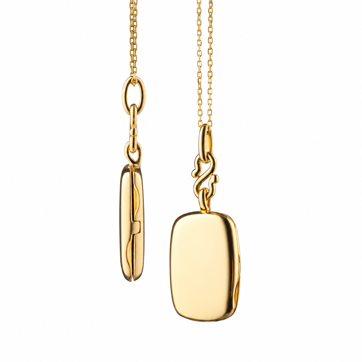 Slim "Britt" Gold Locket Necklace by Monica Rich Kosann
