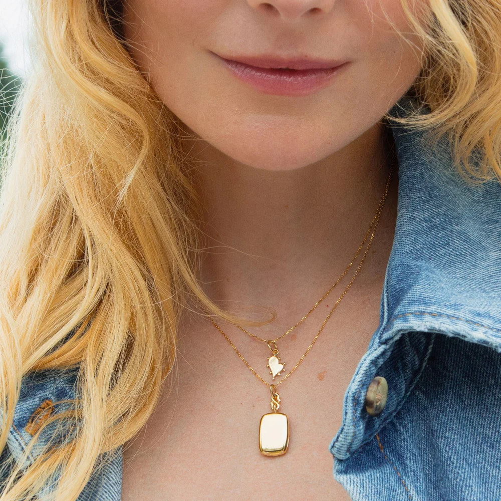 Slim "Britt" Gold Locket Necklace by Monica Rich Kosann