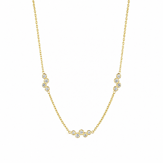 Stardust Triple Round Station Necklace by Penny Preville