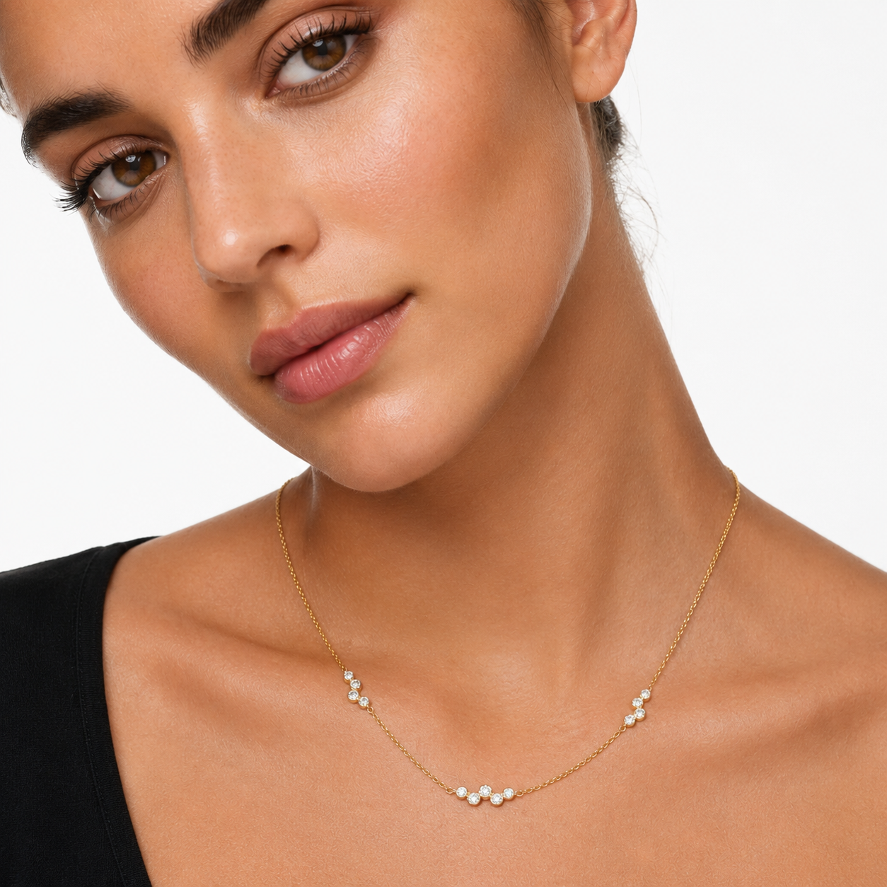Stardust Triple Round Station Necklace by Penny Preville