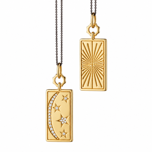 Sun, Moon and Stars Diamond Tag Charm by Monica Rich Kosann
