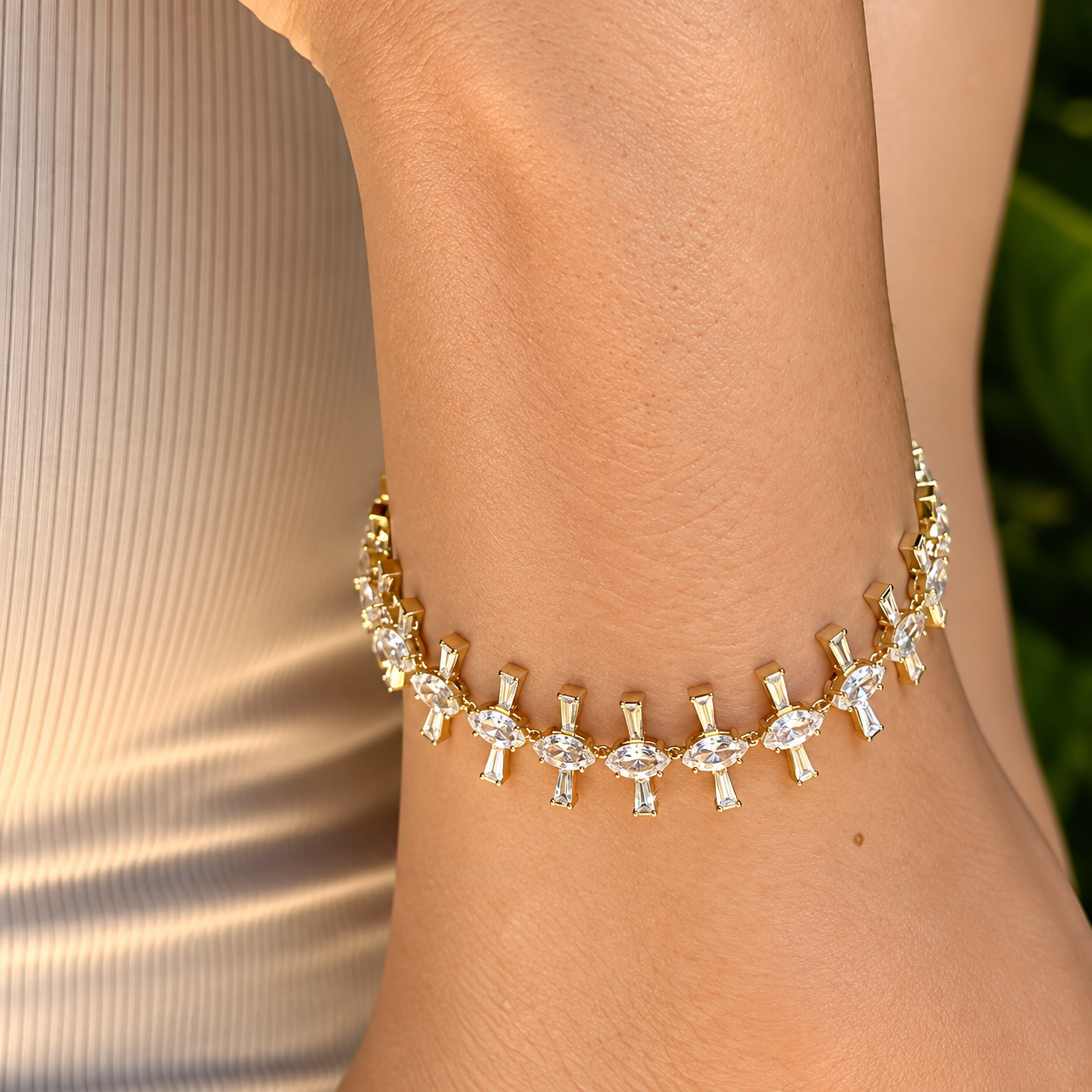 Supernova Diamond Sapphire Tennis Bracelet by Meredith Young