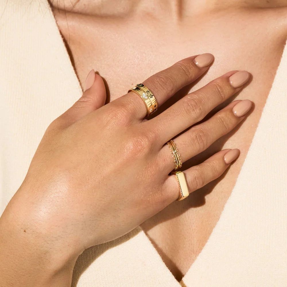 The Blank Slate Ring - Rainbow by Mined + Found