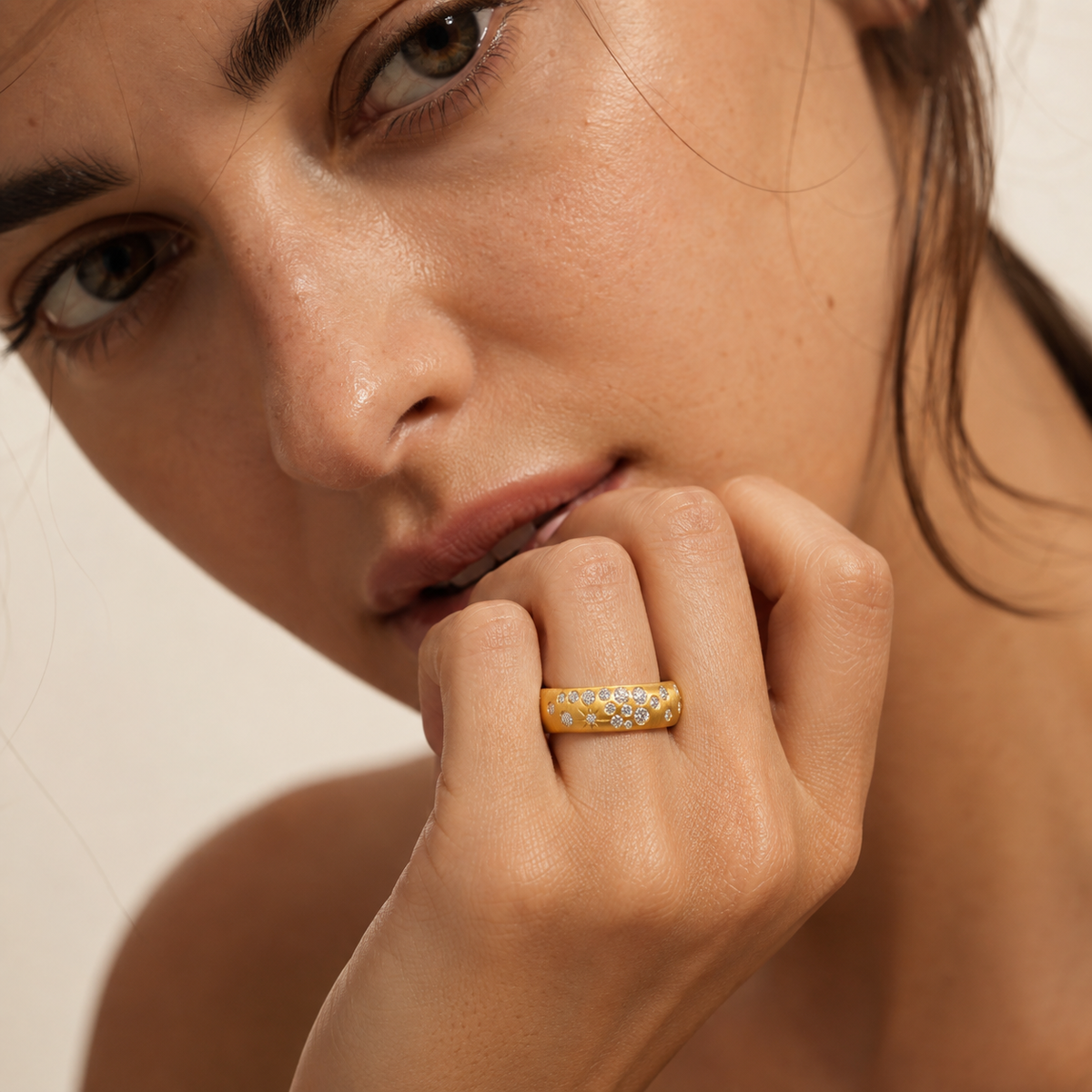 Thin Diamond Galaxy Band by Penny Preville
