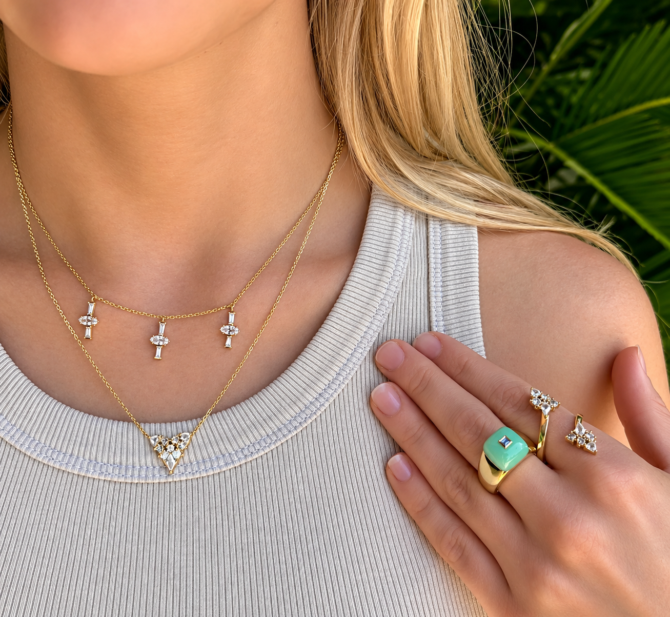 Three Charm Necklace by Meredith Young