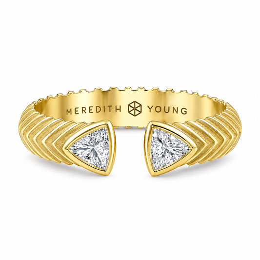 Trillion Diamond Split Ring by Meredith Young