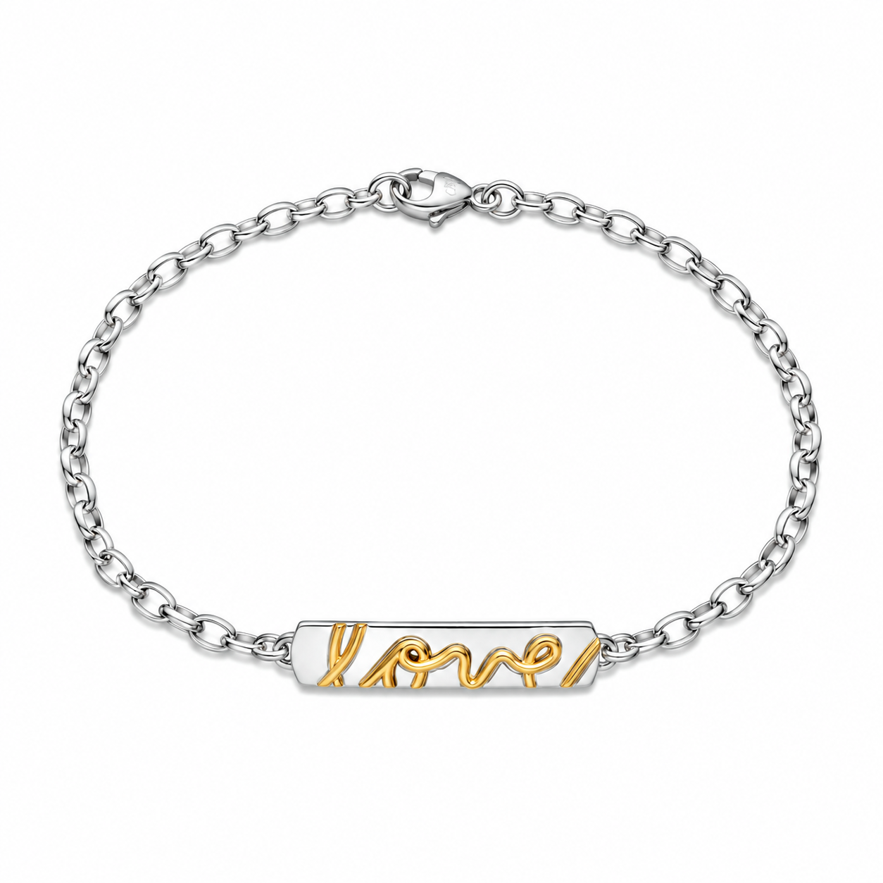 Two-Tone "Love" Poesy Bracelet by Monica Rich Kosann