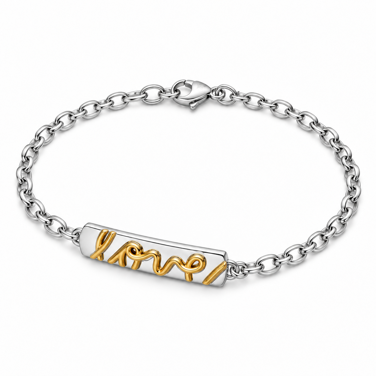 Two-Tone "Love" Poesy Bracelet by Monica Rich Kosann