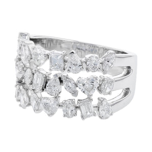Fancy Cut Diamonds Stacked Band